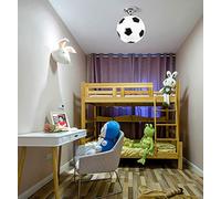 YDZB Créativité Basketball Football Plafonnier LED E27 Plafonnier Décoration de chambre d'enfants Lampes suspendues Convient pour Chambre Salon Salle à manger Magasin de sport (Noir)