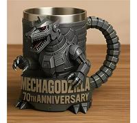 YDZYFFS 300ML Verre A Eau - Tasse A Cafe - Mug, Mug Monstre Dinosaure 3D, Chopes À Bière En Résine Et Acier Inoxydable, Tasse À Café Légendes De Monstres, Sculpture Décoration De Bureau Amusant(F)