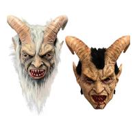 YDZYFFS 3D Masque Halloween - Masques Intégral De Démon Effrayant, Masque D'Halloween En Latex, Accessoire D'horreur Pour Adultes, Masques De Cosplay Pour Soirées Masquées(2PCS)