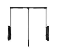 YDZYFFS Cintres - Tringle De Penderie, Barre De Penderie À Largeur Réglable Et Escamotable Multifonctionnel, Barre De Levage De Penderie en Métal, Robuste Et À Largeur Réglable(Black,51-65cm)