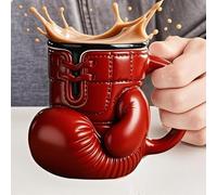 YDZYFFS Tasse A Cafe - Verre A Eau - Mug, Mug Gant De Boxe 3D, Tasse À Café Fantaisie Unique De 35 Cl, Chope À Bière Au Design Cool, Mugs À Thème Sportif, Mugs Gant De Boxe Fait Main(White)