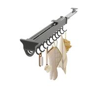 YDZYFFS Tringle De Penderie Extensible - 26-56CM Tringle De Placard Coulissante pour Penderie, Porte-Balai Et Serpillière Coulissant, Rangement Et Organisation De La Buanderie(12.20in-10 Hook)