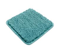 Yeaban Petit tapis de salle de bain en chenille épaisse, absorbant et lavable, antidérapant, pelucheux et doux pour salle de bain, douche, lavabo (bleu sarcelle)