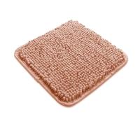 Yeaban Petit tapis de salle de bain en chenille épaisse, absorbant et lavable, antidérapant, pelucheux et doux pour salle de bain, douche, lavabo (30,5 x 30,5 cm, rose poudré)