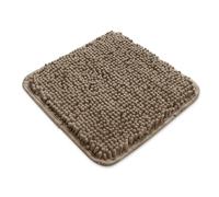 Yeaban Petit tapis de salle de bain en chenille épaisse, absorbant et lavable, antidérapant, pelucheux et doux pour salle de bain, douche, lavabo (taupe)