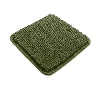 Yeaban Petit tapis de salle de bain en chenille épaisse, absorbant et lavable, antidérapant, pelucheux et doux pour salle de bain, douche, lavabo (30,5 x 30,5 cm) - Sauge