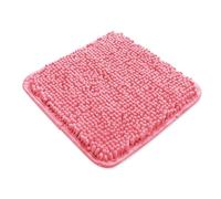 Yeaban Petit tapis de salle de bain en chenille épaisse | Tapis de bain antidérapant, pelucheux et doux pour salle de bain, douche, lavabo (30,5 x 30,5 cm, rose)