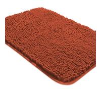 Yeaban Tapis de salle de bain rouille - Tapis de bain chenille épais | Tapis de bain antidérapant et lavable en peluche pour sol de salle de bain, douche, évier - 50,8 x 81,3 cm