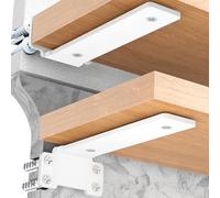 Yeabett 2 pièces Support d'étagère Support de tablette 30 cm, Équerre d'étagère pour charges lourdes, capacité de charge 75 kg, Blanc