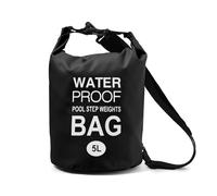Yeabett Sac étanche étanche avec bandoulière réglable pour la natation, le camping, le kayak, la plage, Noir , 5L(1-Pack), Poches étanches