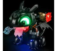 YEABRICKS Lampe LED pour icônes Lego-10375 Comment dresser votre dragon : modèle de blocs de construction sans dents (ensemble Lego non inclus)
