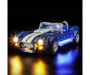 YEABRICKS Lampe LED pour Lego-10357 Icons Shelby Cobra 427 S/C Modèle de blocs de construction (ensemble Lego non inclus)