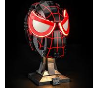 YEABRICKS Lampe LED pour Lego-76329 Masque de Miles Morales Modèle de blocs de construction (ensemble Lego non inclus)