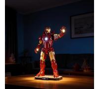 YEABRICKS Lampe LED pour Lego-76344 Super Heroes Marvel Iron Man Mark 3 Édition Collector Block Model (kit de construction non inclus)