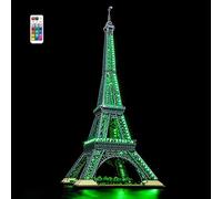 YEABRICKS LED Lumière pour Lego-10307 Architecture La Tour Eiffel Modèle de Blocs de Construction: Version Télécommande (Ensemble Lego Non Inclus)