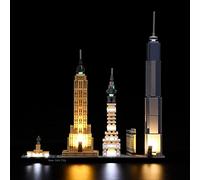 YEABRICKS LED Lumière pour Lego-21028 Architecture New York City Modèle de Blocs de Construction (Ensemble Lego Non Inclus)