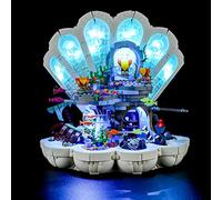 YEABRICKS LED Lumière pour Lego-43225 Disney Le Coquillage Royal de La Petite Sirène Modèle de Blocs de Construction (Ensemble Lego Non Inclus)