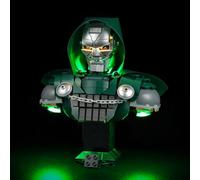 YEABRICKS LED Lumière pour Lego-76345MarvelBuste du Docteur Doom Modèle de Blocs de Construction (Ensemble Lego Non Inclus)