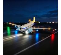 YEABRICKS Lumière LED pour Lego 11378 icônes Douglas DC-3 PAN AM Avion de passagers Modèle (kit de blocs de construction non inclus)