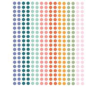 Yeachlaing Rouleau d'étiquettes rondes de 6,35 mm pour code couleur unie, autocollants circulaires colorés pour l'organisation des stocks, la classification des fichiers, 8 couleurs