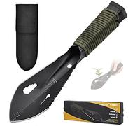 Yeacool Pelle de randonnée, truelle de camping, pelle de randonnée légère, petit pot multifonction avec pochette de transport pour creuser, détection de métaux, jardinage, survie et extérieur