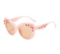 YEAG Baroque Moderne Vintage Cat Eye Lunettes De Soleil Femmes Luxe Designer Lunettes De Soleil Rose Nuances Femme Fleur Décoration, rose, multi