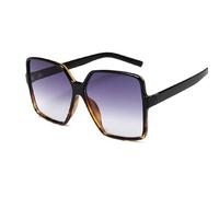 YEAG Lunettes de soleil carrées élégantes pour femme de luxe, designer italien, lunettes de soleil pour femmes, lunettes vintage, Motif léopard Noir