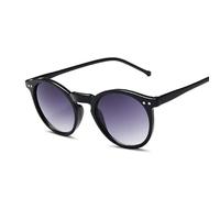 YEAG Lunettes de soleil rondes vintage léopard femme œil de chat miroir lunettes de soleil femme Designer classique dégradé, Double gris.