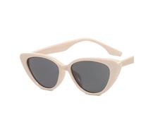 YEAG Lunettes de soleil vintage œil de chat pour femmes, lunettes de soleil rétro œil de chat, lunettes de soleil de luxe pour femmes, Gris crème, only 1pcs sunglasses