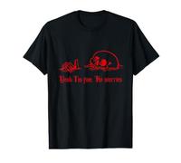 Yeah I'm Fine, No Worries, Nowning Skull, Everything's Fine T-Shirt Graphique avec Valeur