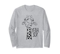 Yeah So... Irked Girafe Expression Funny Cartoon Animal Manche Longue