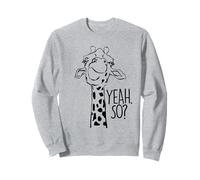 Yeah So... Irked Girafe Expression Funny Cartoon Animal Sweatshirt