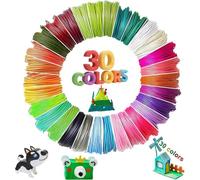 YeaHapiday Lot de 30 recharges de filament PLA 3D biodégradables compatibles avec MYNT3D, SCRIB3D, PIKA3D - 5 m chacun - 150 m au total - Pour dessin 3D et loisirs créatifs