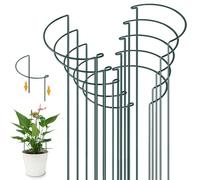 YeahBoom 10 Pièces 20x35cm Tuteurs pour Plantes,Piquets Verts Demi-Ronds Support,Soutien pour Plantes de Jardin,Support de Plantes de Jardin Demi-Rond,pour Hortensias, Pivoines, Plantes Vivace, Légume