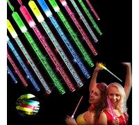 YeahBoom 12 pièces bâton Lumineux en Fibre de Verre,Bâtons Lumineux LED Glow in The Darkness Stick Accessoires de fête,Bâton Lumineux en Fibre de Verre pour Enfants Noël,fête,Concert,Mariage