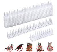 YeahBoom 12 Pièces Pic Anti Pigeon,5.16M Anti Pigeon pour Balcon Plastique,3 rangées Repulsif Chat Repulsif Pigeon Kit,Pique Anti Pigeon Plastique,Anti Pigeon,Anti Pigeons pour Balcon