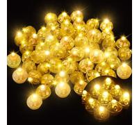 YeahBoom 120 PCS LED Balloon Lumière,Boule Mini Rond LED Balloon Lumière pour la lumière de la lanterne, décoration pour Noël, Halloween,longue durée de veille