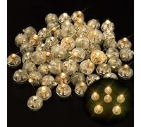 YeahBoom 120 PCS LED Balloon Lumière,Boule Mini Rond LED Balloon Lumière pour la lumière de la lanterne, décoration pour Noël, Halloween,longue durée de veille