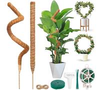 YeahBoom 2 Pièces Tuteur Plante,120cm Monstera Tuteur,Tuteur Plante Grimpante,Plante Tuteur Coco Support pour Plante Grimpante,Pliable Poteau de Croissance de Plantes Grimpantes,Tuteur Plante Pliable