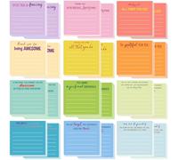 YeahBoom 24 Pièces Notes Autocollantes,720 Feuilles Couleur Notes Adhésives,Notes Autocollantes Colorées avec Lignes,Feuilles Notes Autocollantes Pour Book Etudiants Lecture Bureau