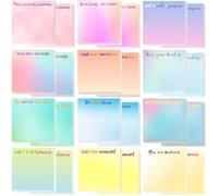 YeahBoom 24 Pièces Notes Autocollantes,720 Feuilles Couleur Notes Adhésives,Notes Autocollantes Colorées avec Lignes,Feuilles Notes Autocollantes Pour Book Etudiants Lecture Bureau