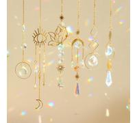 YeahBoom Attrape-Soleil Cristal Pendentif Prisme Coloré, Suncatcher Décoration Arc-en-Ciel Suspendu Jardin