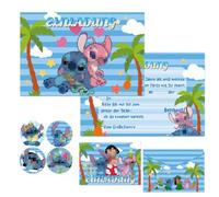 YeahBoom Carte Invitation Anniversaire, 12 Allemand Invitations de Anniversaires Fête d’enfants, 12pcs Enveloppes, 12pcs Autocollant, Cartes d'invitation pour fête d'anniversaire à thème (Style 8)