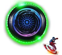 YeahBoom Disque frisbee lumineux Ultimate Frisbee LED, frisbee lumineux, disque de vol avec 42 lumières LED, pour enfants et adultes, plage de pelouse en plein air