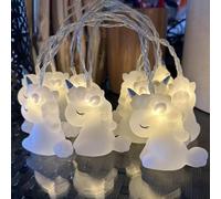 YeahBoom Guirlande lumineuse à LED au design licorne - Guirlande lumineuse LED à piles - Pour chambre d'enfant, intérieur et extérieur - Pour jardin, mariage, chambre