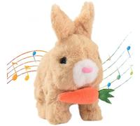 YeahBoom Jouet de Lapin Interactif Réaliste,Jouet Interactif Lapin de Paques,Jouets en Peluche électronique pour Enfants,Lapin en Peluche Interactive,Animaux en Peluche Interactifs