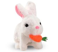 YeahBoom Jouet de Lapin Interactif Réaliste,Jouet Interactif Lapin de Paques,Jouets en Peluche électronique pour Enfants,Lapin en Peluche Interactive,Animaux en Peluche Interactifs