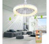YeahBoom Lámpara Ventilador,Lampe Ventilateur Plafond,Ventilator lampe,Luz De Techo LED Con Ventilador,Ventilateur de Plafond Silencieux Avec Lumiere et Telecommande