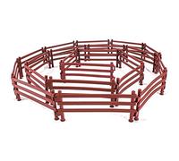 YeahBoom Lot de 40 jouets de clôture pour chevaux, accessoires d'escrime, jouet de couplage, clôture de ferme en plastique pour grange, paddoir, écurie, cadeau éducatif, décoration de micro paysage