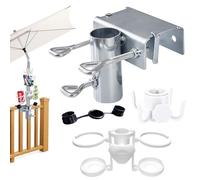 YeahBoom Support de Parasol,Pied de Parasol Balcon,Support de Parasol en Métal,Fixation de Parasol pour Table,Support Parasol Balustrade, Pied de Parasol pour Balcon et terrasse